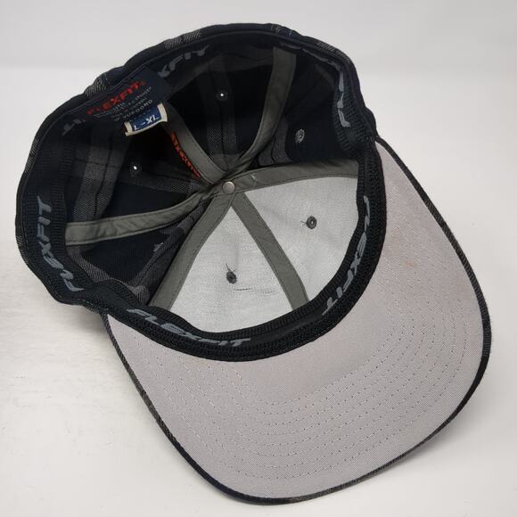Cowgirl Tuff Co Fitted Baseball Cap Multi XL Vented Holes Plaid Flexfit Yupoong - Picture 7 of 9